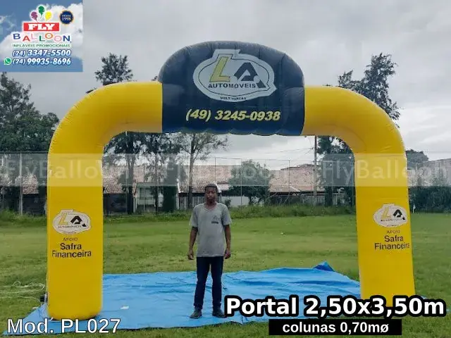 Portal inflável promocional para La Automóveis