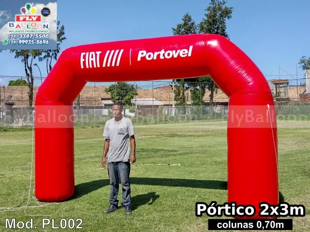 Pórtico inflável promocional para concessionária Fiat Portovel