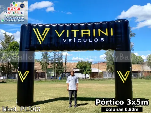 Pórtico inflável promocional para Vitrini Veículos