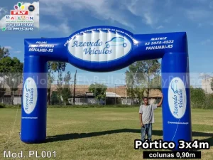 portal inflável promocional azevedo veículos