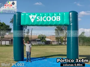 portal inflável promocional sicoob